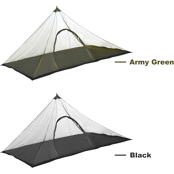 Camping Tält Myggnät med Bärväska Vattentålig Mesh Tält Utomhustält för Vandring Camping Fiske Black