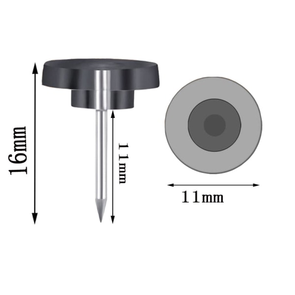 50 stk gjennomsiktig svart stiftemaskin, flat veggtrykkpinne Kork B