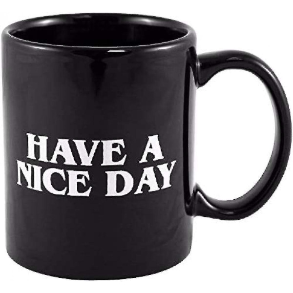Ha en trevlig dag kaffemugg långfinger rolig kopp för kaffemjölkjuice