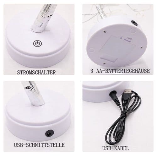 LED-lystre, 108 LED dekorative lysgrener 8 moduser LED-tre dimbart LED