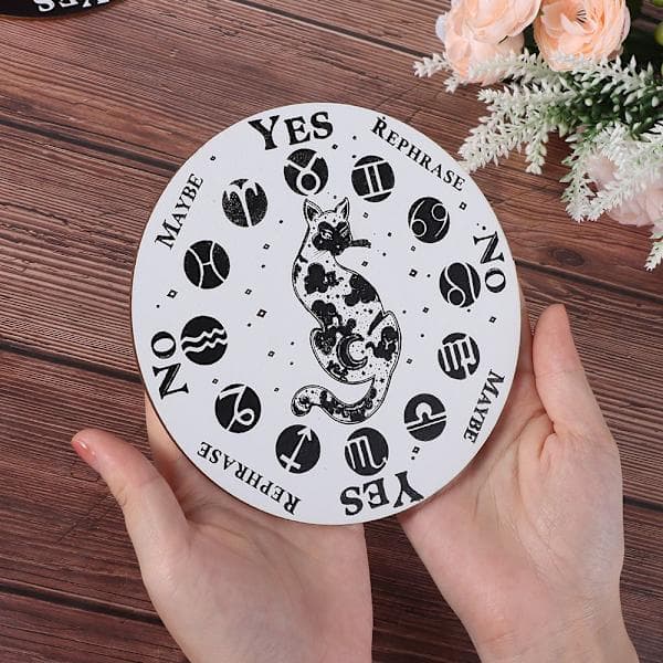 Trævedhæng Plade Skive Træbase STYLE 1-SORT 25CM Stil 1-Sort 25cm Style 1-Black 25cm