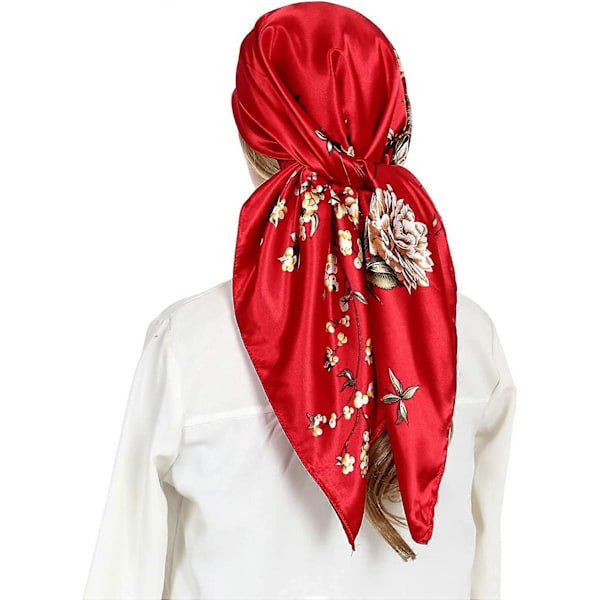 Huvudscarf i Silkesatin - Olaof Scarf för Kvinnor, Sova, Kvadratisk, Designer Bandana Olaof Scarf Style 14