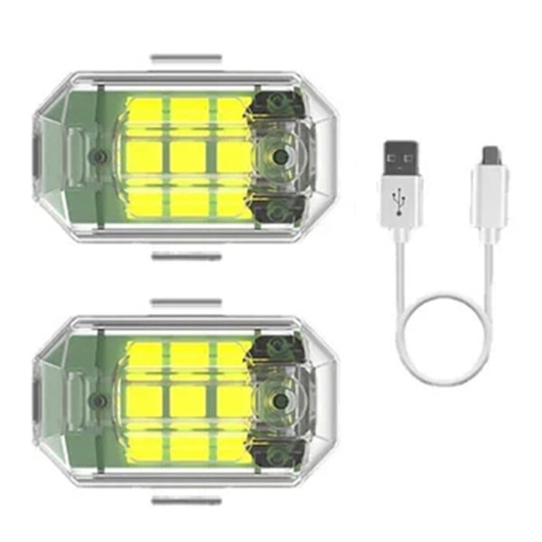 Kirkas langaton LED-salamavalo 7 värillä Jäähtyvät muokkausvalot yöajoon tärinätunnistin kaksoislamput vibration sensor double lamp