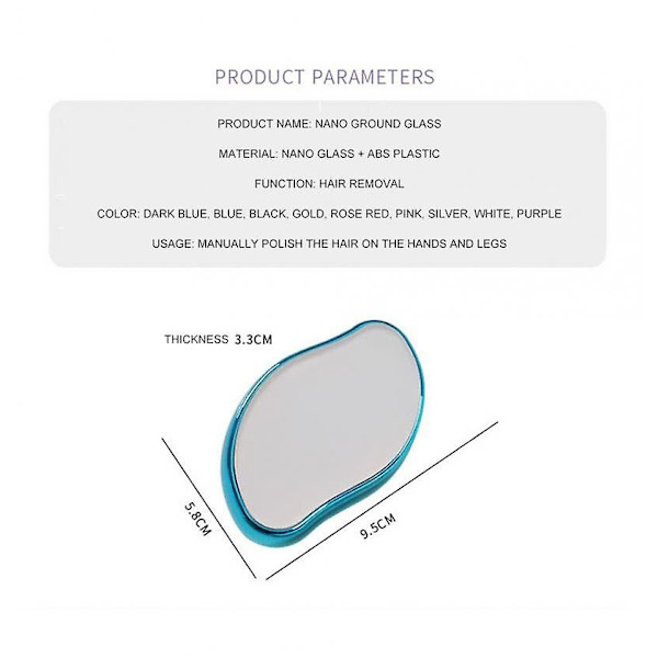 Smärtfri Epilator Nano Glas Vattenrengöring Håravlägsnande Suddgummi Manuell Slipning Artefakt Epilator Arm Ben Rakning Instrument Hud A527