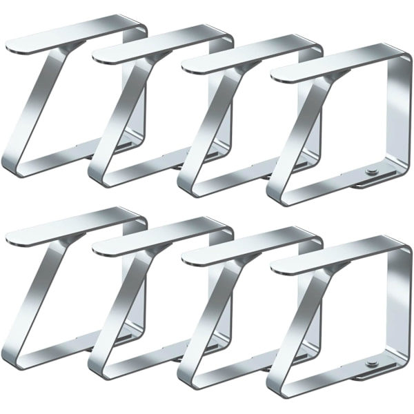 Dudug clips til duge - 8 stk. - rustfrit stål - dugholder 4cm x 8 Pack