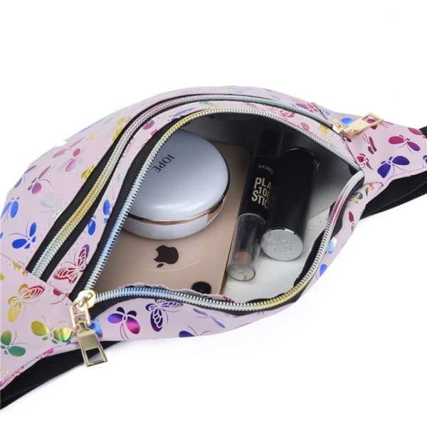 Fanny Pack naisille Muoti Vedenpitävä Urheilu Fanny Pack Juoksu Matka Vyölaukku Kiiltävä Marching Fanny Packs Monitoiminen Fanny Packs värikäs