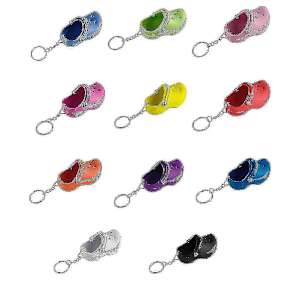Mini Crocs Sandalkæde Charm Nøglering Nøgleholder Nyhed Nøglering Gave Pink