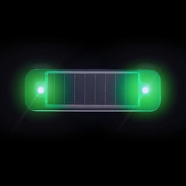 Bilalarm Varningslampa Solcellsdriven LED-lampa Falsk Säkerhetsblinkande Varningslampa 1PCS Green