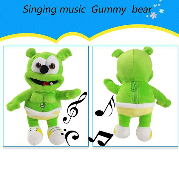 30cm Gummibar Plysch Leksak Sjungande I Am A Gummy Bear Mjuk Fylld Musikalisk Docka Present