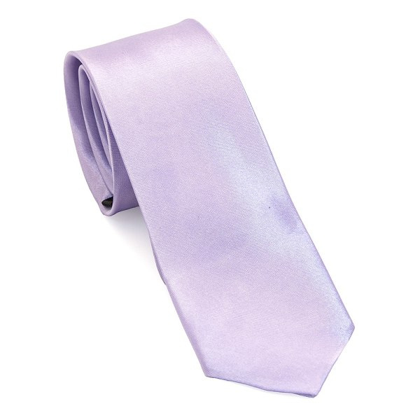 Smal / smal enfärgad slips - Olika färger Lavendel purple