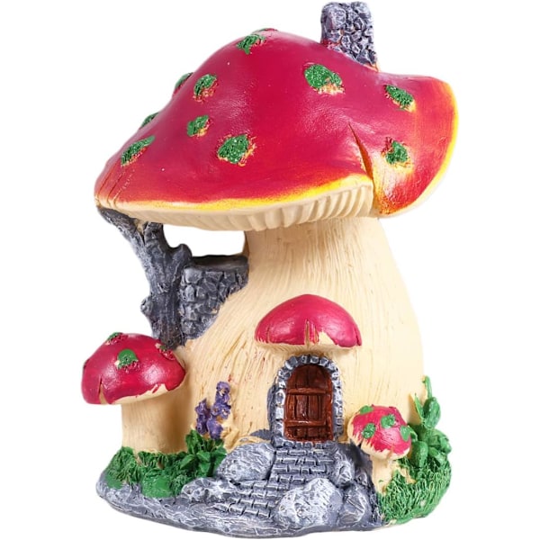Miniatyr svamp prydnad terrarium tillbehör svamp hus miniatyr svamp hus statyer tillbehör för terrarium dekor glas prydnader Purple