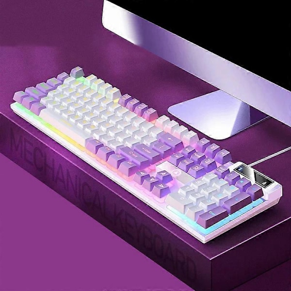 YINDIAO K500 Taustavalaistu Langallinen Peliklaviatuuri Ympäristövalaistus Kotikoneen Klaviatuuri Multicolor Style F