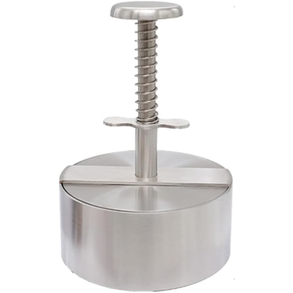 Justerbar Burgerpresse Hamburger Patty Maker med fjederknap, rustfrit stål non-stick fyldt hamburgerpresse maker 10cm