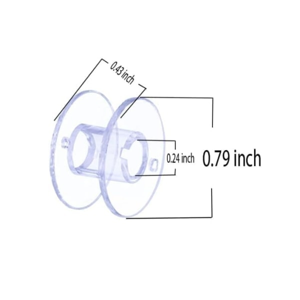 60 stk Symaskin Spole for Symaksin Spole Plast Symaksin Spole for Brother Singer Kenmore Janome De fleste Symaksiner