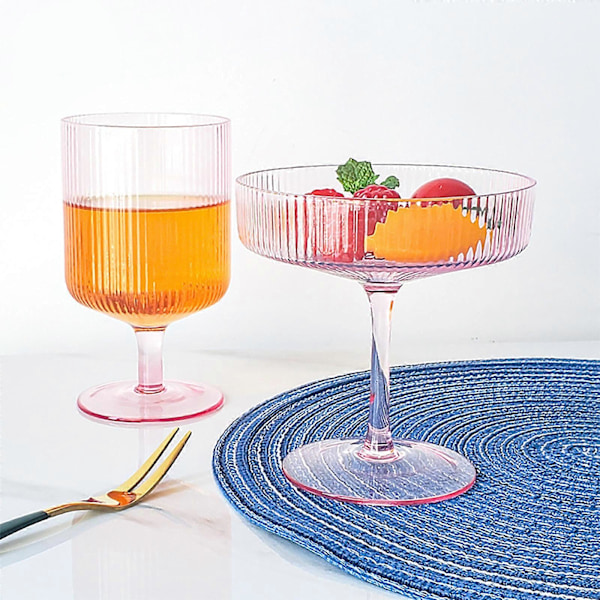 Glassbegre Festdrikke Kopp Gjenbrukbare Cocktailbegre Bar Vin Drikke 1/4 STK Multicolor