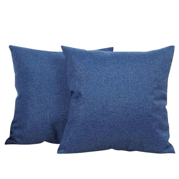 Pellavan näköiset kodin koristetyynynpäälliset sohvalle, makuuhuoneeseen, autoon, vetoketjulla Navy blue 45*45cm