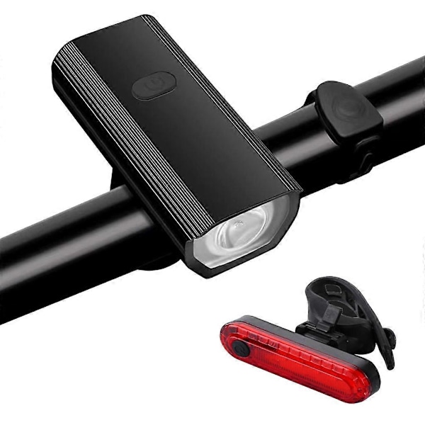 Cykelforlygte til natkørsel, USB-opladelig BMX-lygte, cykellampe Black