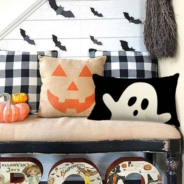 Halloween-tyynynpäällinen 12x20 Hämähäkki Halloween-tyynynpäällinen Koristeet Ulko Halloween-tyynyt Koristeelliset Halloween-kotikoristeluun