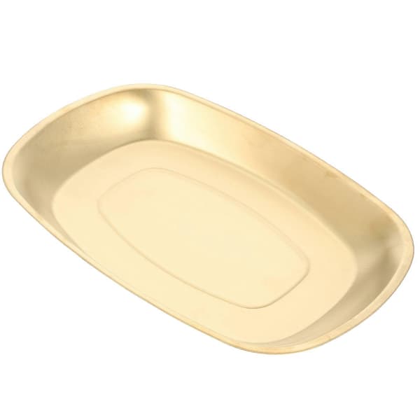 Snackfade i rustfrit stål til servering af mad, elegant farve 25,5X17X2,5CM, egnet til restauranter, 1 stk.