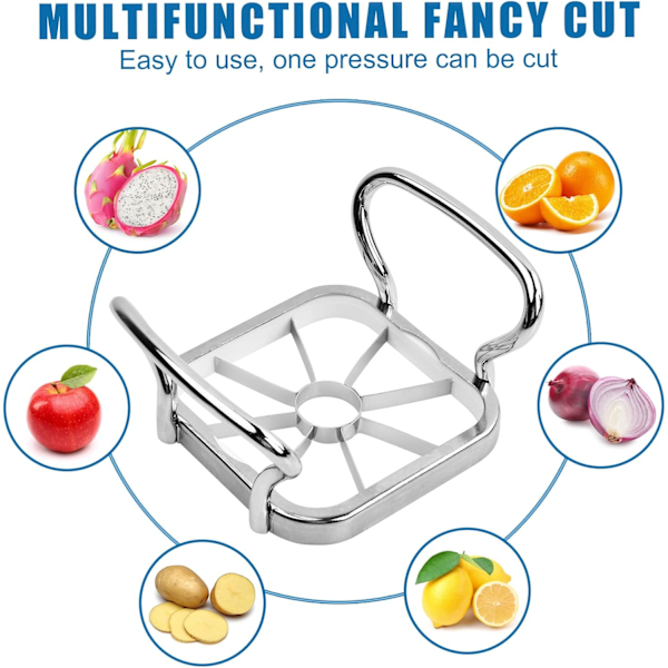 5 in 1 perunoiden ja hedelmien leikkuri, jakaja, silppuri, ranskanperunoiden työkalu, omenanpoistaja, manuaalinen vihannesleikkuri sipulille, salaatille, tomaatille