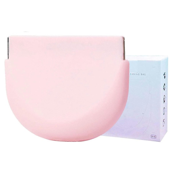 Silikonfodral för retainer med snodd, hållbart mjukt tandprotesfodral med ventilationshål kompatibelt med Invisalign Pink