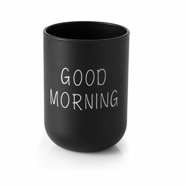 Tandborstekopp, Munsköljkopp, Badrumskrus Godmorgonkopp, Badrumstvätt Tandborstekopp, Japansk stil Hembadkoppar (Svart)