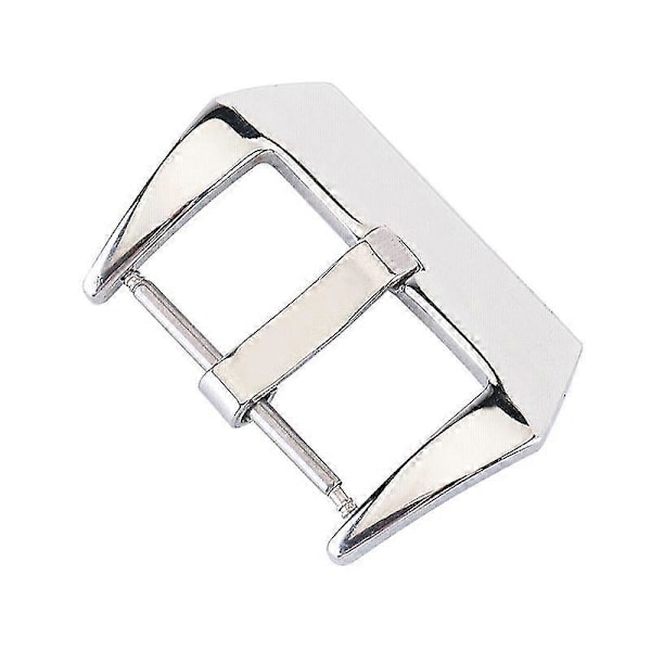Klockspänne Icke-blekande Universal 18/20/22/24/26mm Rostfritt Stål Klockarmband Lås för Urmakare Silver 20 mm