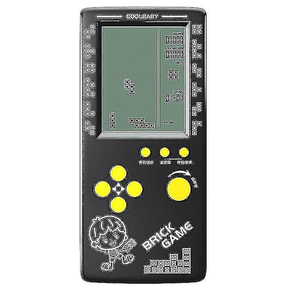 Rs-100 Tetris Spillkonsoll Klassisk Blokkspill Puslespillspill Spiller Håndholdt Spillmaskin Murspill Batterier Ikke Inkludertbeyamis G - shengxin Black