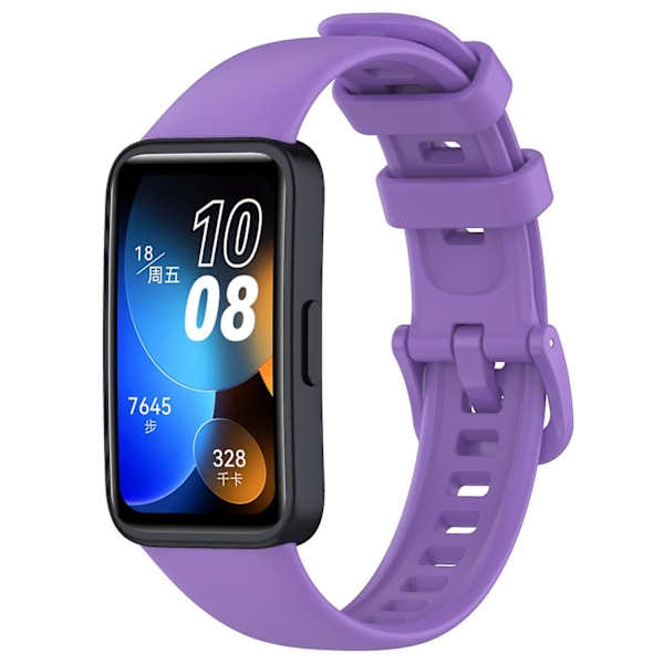 Silicone Urrem til Huawei Band 8 - Vandafvisende Sport Urrem Purple, Purple Huawei Band 8