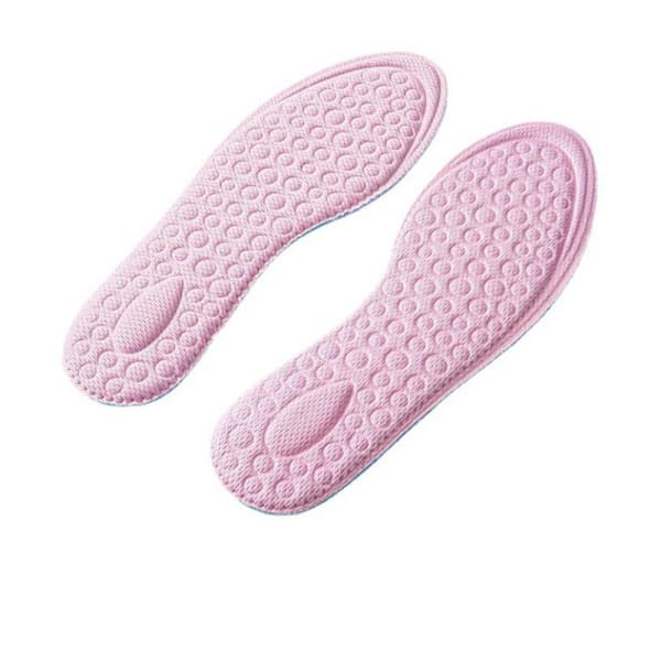 4D massage åndbare stødabsorberende skoindlæg 1 par Pink Pink