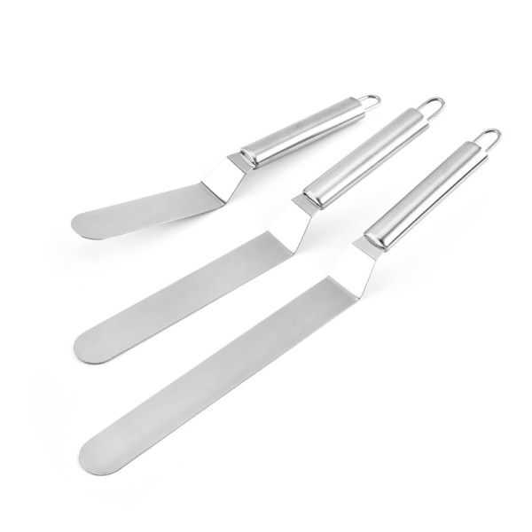 Vinklede konditorspatler - 3 vinklede konditorspatler glasur P