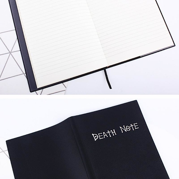 Anime Death Note Notebook Set Läderjournal Och Halsband Fjäderpenna Animationskonst Skrivjournal Death Note Anteckningsblock Notebook PenNecklace