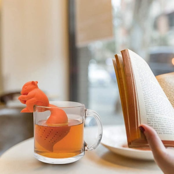 Ekorre teinfuser i silikon - Super söt sil för lösa örtteer