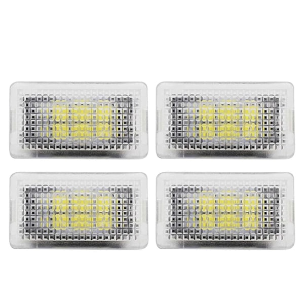 Tesla Model 3/Y/S/X Ultra-Lysende Indvendig LED Belysningssæt - Bagagerumslys, Dørpuddellelys (4 stk./sæt) - 6000k Red