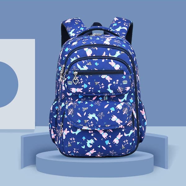 Skole tasker til folkeskolen, mode skoletaske med flere rum, skole elev forsyning Purple Small size