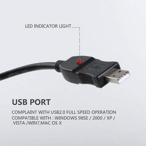 3m USB-stik til XLR-stik mikrofon USB mikrofonforbindelseskabel Ny [DB] sort