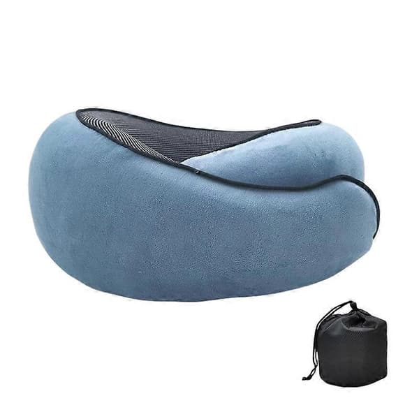 Rese Nackkudde U-formad Memory Foam Nackkuddar Massage Nackkudde Sovande Flygplanskudde Cervikal Hälsovårdskudde blue