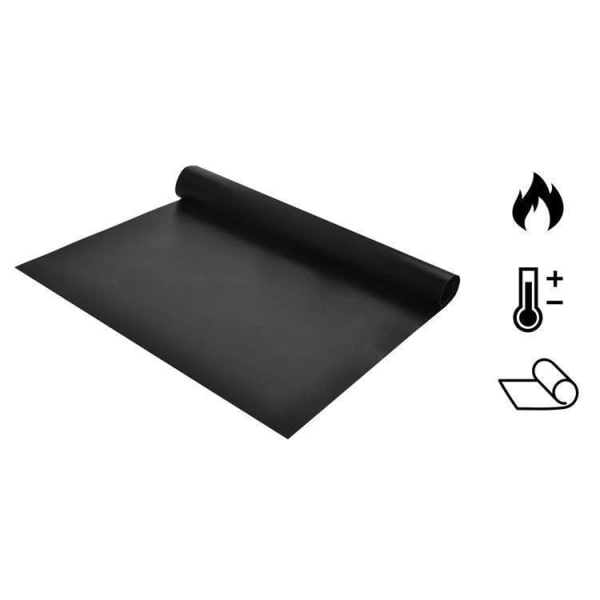 6-pak Grillmåtte, Ovnmatte, Bagemåtte - Non Stick - 40x33 Sort 6-pak