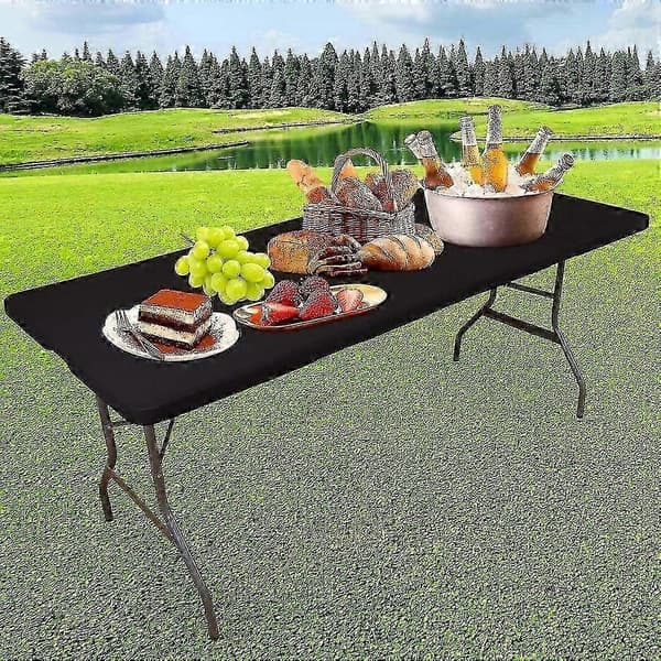 Bästsäljande tvättbart hopfällbart picknickbordsöverdrag för rektangulära bord Grå 183x76cm gray 183x76cm