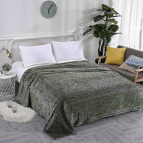 Stort Flanell Fleece Tæppe 100x150cm Polyester Blødt Behageligt Let Luksus Sengetæppe til Rose Red