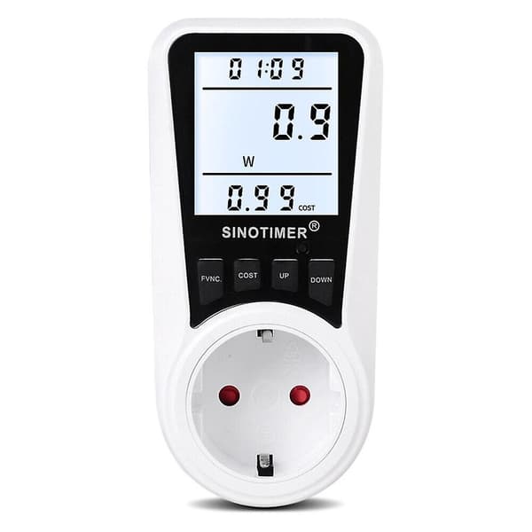 Smart Plug-in Energiovervåker Strømmåler Strømforbruk Overvåkingskontakt 16a