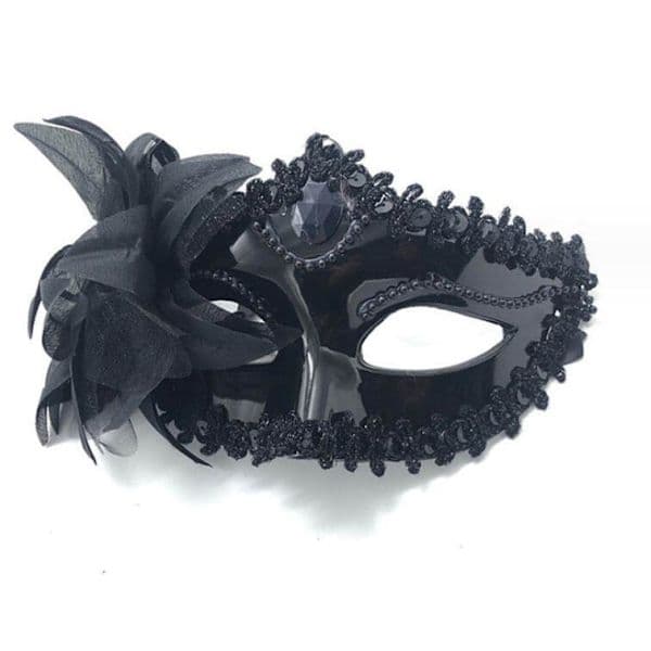Udklædning Kostumer Halloween Fest Masker Sort Black