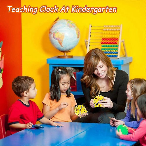 Sunrain Cm Wealth Learning Clock Kompatibel med Barn, Student Learning Clocks Lär Tid 12/24