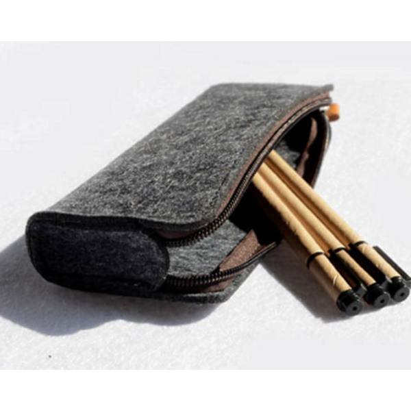 Blyantpose Pen Etui, Blyantholder Filt Elever Stationery Pung med Store Rum til Skole Studerende Drenge Piger og Kontor