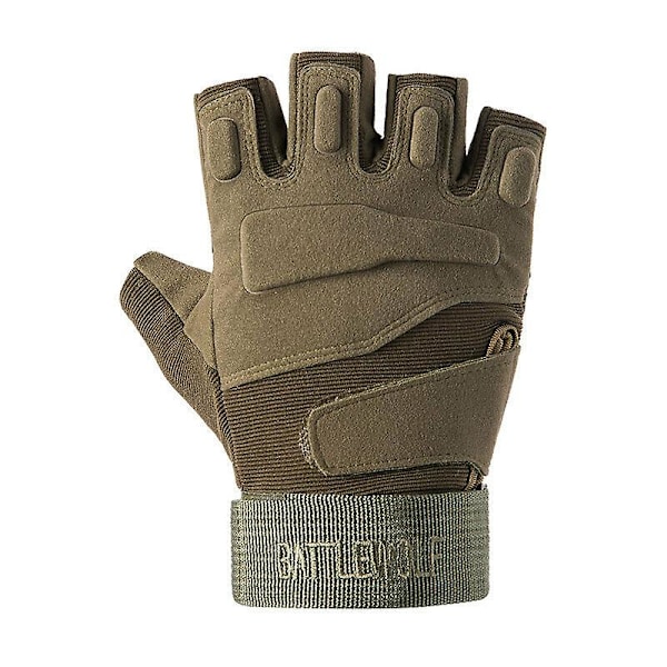 Taktiska Handskar Armé SWAT Militär Stridsjakt Skytte Utrustning Fingerlösa Green XL