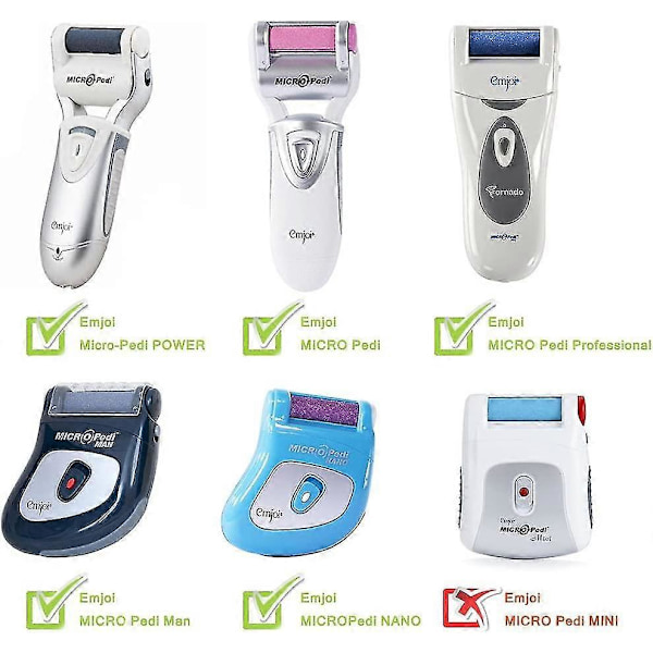 Emjoi Micro Pedi Ersättningsrullar [4-pack] - Extra Grova Rullar Kompatibla
