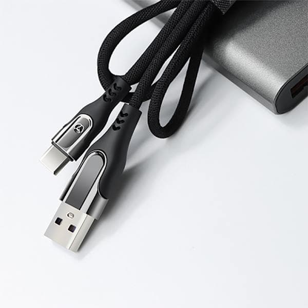 USB-C hurtigopladningskabel 1 meter Sort 1,2 m Sort 1,2 m