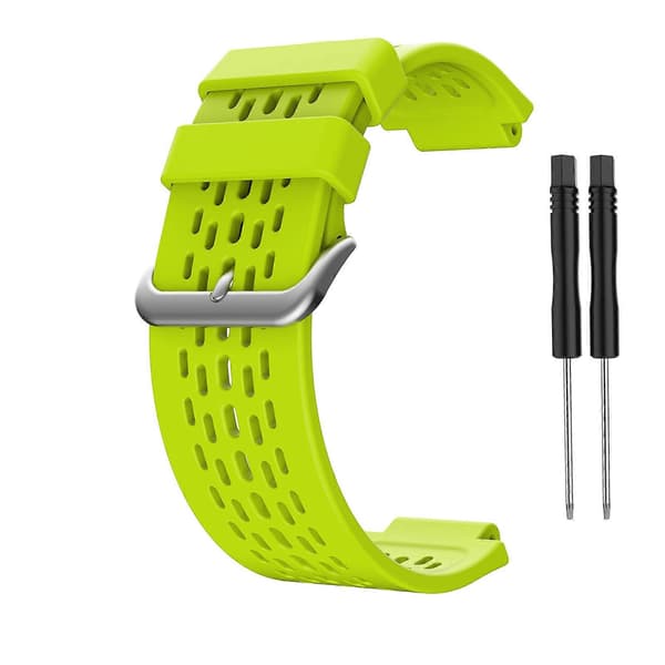 Til Approach S4/S2 Loop-Justerbart Armbånd Silikone Rem - Erstatningsrem uden mellemrum lime color