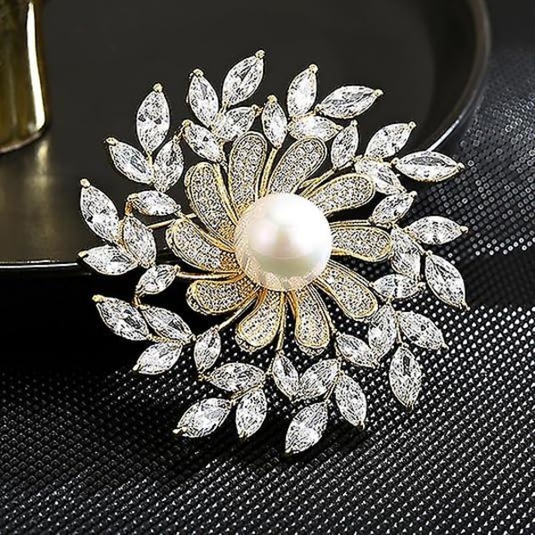 Broscher Smycken För Kvinnor Mode, Elegant Designer Kostym Korsage Pärlbroscher & Nålar Julklapp