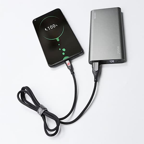 USB-C hurtigopladningskabel 1 meter Sort 1,2 m Sort 1,2 m
